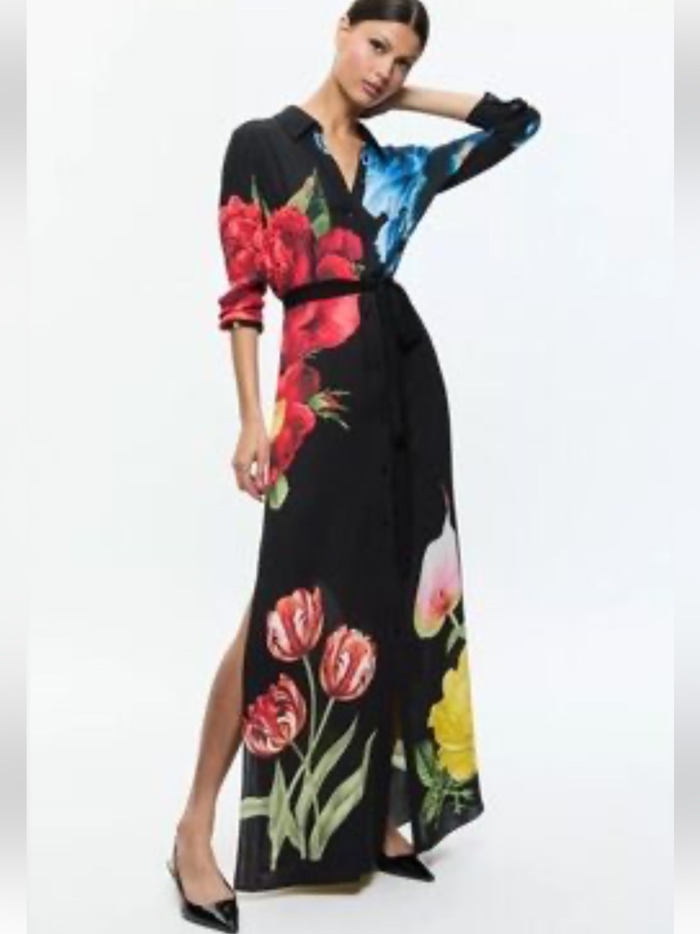 Alice+Olivia Le Parisien Chassidy Maxi Shirtdress Size M